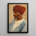 Portrait d'un Oriental avec un turban rouge - Leopold Carl Müller — kehystetty taideteos seinällä