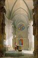 L'intérieur d'une chapelle baptismale - Leopold Ernst — näkymä teoksesta
