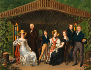 Leopold Fertbauer - Die kaiserliche Familie um den Herzog von Reichstadt in einer Gartenlaube.webp
