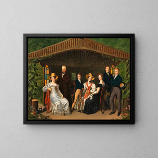 Leopold Fertbauer - Die kaiserliche Familie um den Herzog von Reichstadt in einer Gartenlaube.webp