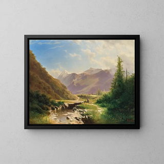 Leopold Heinrich Vscher - Shepherds Resting in a Vast Mountain Landscape.webp