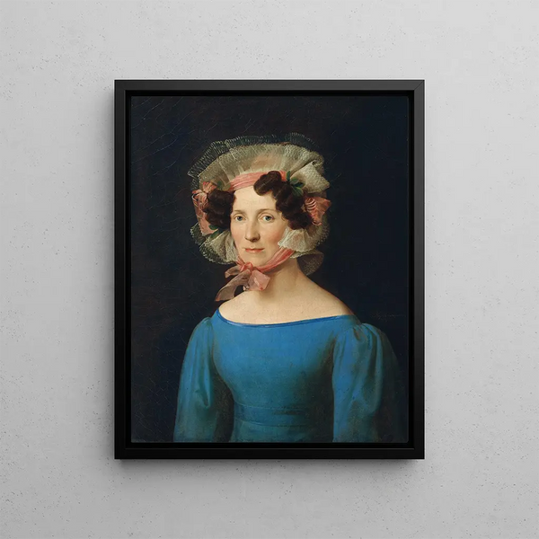 Leopold Kupelwieser - Dame in blauem Kleid.webp