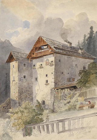 Leopold Munsch - Alte Huser in Hallstadt.webp