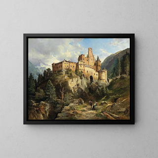 Château de Taufers - Leopold Munsch — kehystetty taideteos seinällä