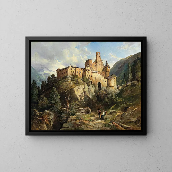 Château de Taufers - Leopold Munsch — kehystetty taideteos seinällä