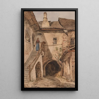 Leopold Munsch - Hof in Spitz an der Donau.webp