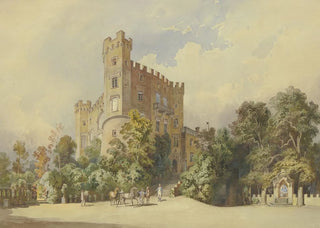 Leopold Rottmann - Schlohof von Hohenschwangau mit dem Marienbrunnen.webp