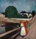 Tytöt sillalla - Edvard Munch — näkymä teoksesta