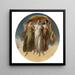 Les Trois Grâces - Alexandre Evariste Fragonard — kehystetty taideteos seinällä