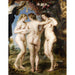 Maalauksen jäljennös Les Trois Grâces - Peter Paul Rubens