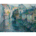 Maalauksen jäljennös Vanhoja taloja, Quimperlé - Henri Le Sidaner