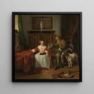 Les chasseurs présentent - Gabriel Metsu