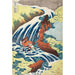 Maalauksen jäljennös Yoshitsunen Yoshinon vesiputouksista hevosten kanssa - Katsushika Hokusai