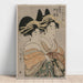 Maalauksen jäljennös Les courtisanes Kasugano et Utahama de Tamaya - Kitagawa Utamaro