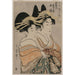 Maalauksen jäljennös Les courtisanes Kasugano et Utahama de Tamaya - Kitagawa Utamaro