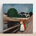 Maalauksen jäljennös Tytöt sillalla - Edvard Munch