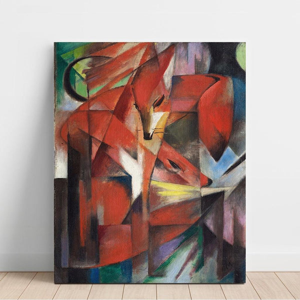 Les renards - Franz Marc | Reproduction Tableau Décoration murale affiche copie