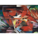 Maalauksen jäljennös Les renards - Franz Marc