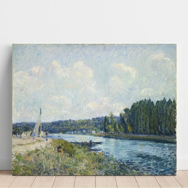 Maalauksen jäljennös Les rives de l'Oise - Alfred Sisley