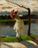 Dame à l'ombrelle au bord de la Loire - Lesser Ury — näkymä teoksesta