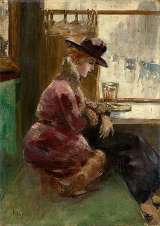 Lesser Ury - Lady in a Caf Berlin.webp
