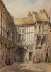 Talon pihalla osoitteessa Rue de la Tannerie 29, Abbeville, Somme, Ranska, joka on François I:n hallituskauden ajalta - Lewis John Wood — näkymä teoksesta