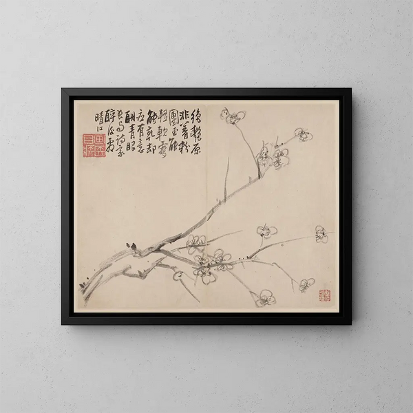 Album de pruniers en fleurs - Li Fangying — kehystetty taideteos seinällä