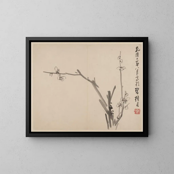 Album de pruniers en fleurs - Li Fangying — kehystetty taideteos seinällä