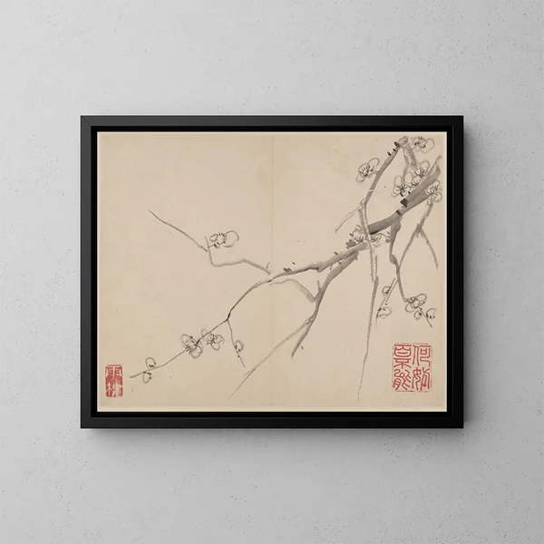 Album de pruniers en fleurs - Li Fangying — kehystetty taideteos seinällä