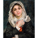 Maalauksen jäljennös Lise dans un Châle Blanc - Pierre-Auguste Renoir