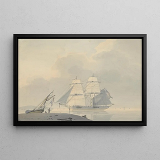 Lodewijk Gilles Haccou - Zeilschip in stil water.webp