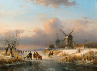 Lodewijk Johannes Kleijn - Skating Pleasures in Winter.webp