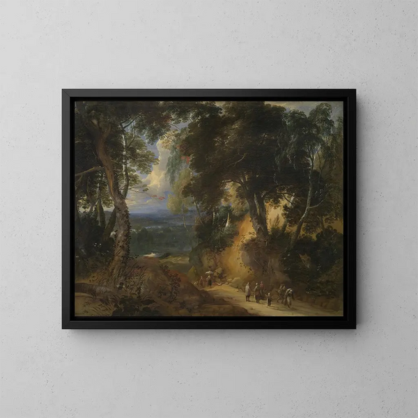 La forêt de Soignes - Lodewijk de Vadder — kehystetty taideteos seinällä