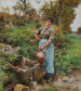 À la fontaine - Léon Augustin Lhermitte — näkymä teoksesta