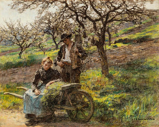 Idylli - Léon Augustin Lhermitte — näkymä teoksesta