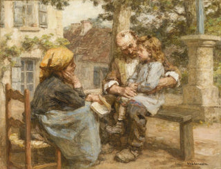 Ensimmäinen leoni - Léon Augustin Lhermitte — näkymä teoksesta
