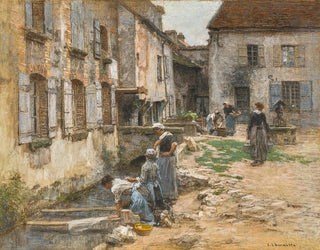 Les lavandières de Villenauxe - Léon Augustin Lhermitte — näkymä teoksesta