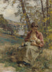 La jeune mère - Léon Augustin Lhermitte — näkymä teoksesta