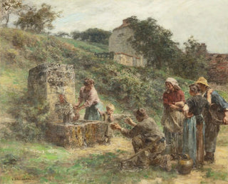 La Fontaine - Léon Augustin Lhermitte — näkymä teoksesta
