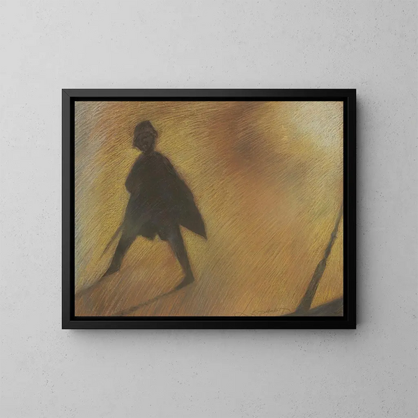 La fin d'une belle journée Figure en contre-jour - Léon Spilliaert — kehystetty taideteos seinällä