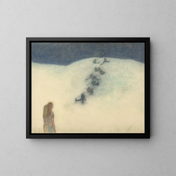 Lapsia dyynillä - Léon Spilliaert — kehystetty taideteos seinällä