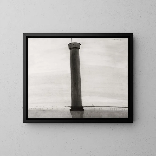 Le phare aux signaux - Léon Spilliaert — kehystetty taideteos seinällä