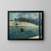 Le parc Léopold d'Ostende avec l'étang et le Trinkhall sous la neige - Léon Spilliaert — kehystetty taideteos seinällä