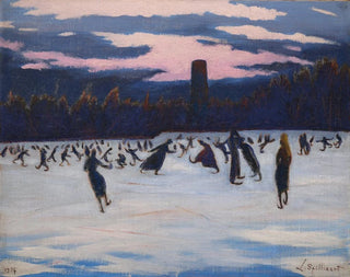 Les Patineurs au parc Marie-Henriette à Ostende - Léon Spilliaert — näkymä teoksesta