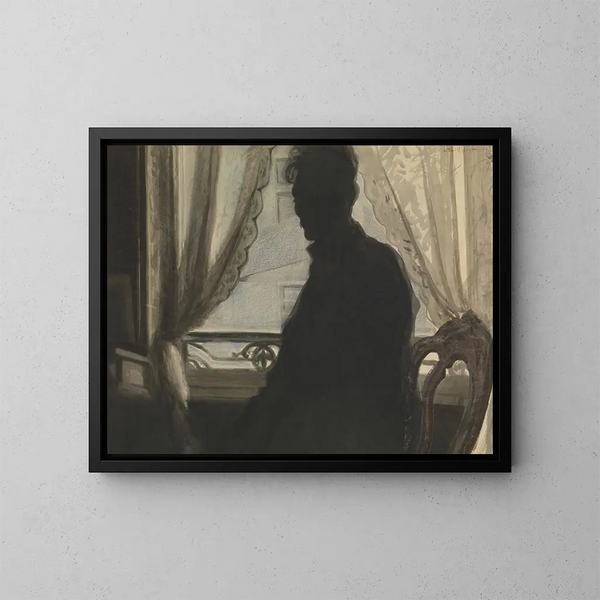 Siluetti maalauksen - Léon Spilliaert — kehystetty taideteos seinällä
