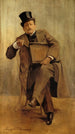 Georges Courtelinein muotokuva 1858-1929 kirjailija - Léopold Stevens — kehystetty taideteos seinällä