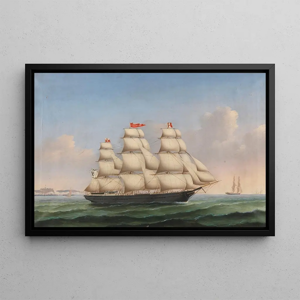 Lorenz Petersen - Vollschiff Ferdinand Brumm vor der Steilkste von Dover.webp