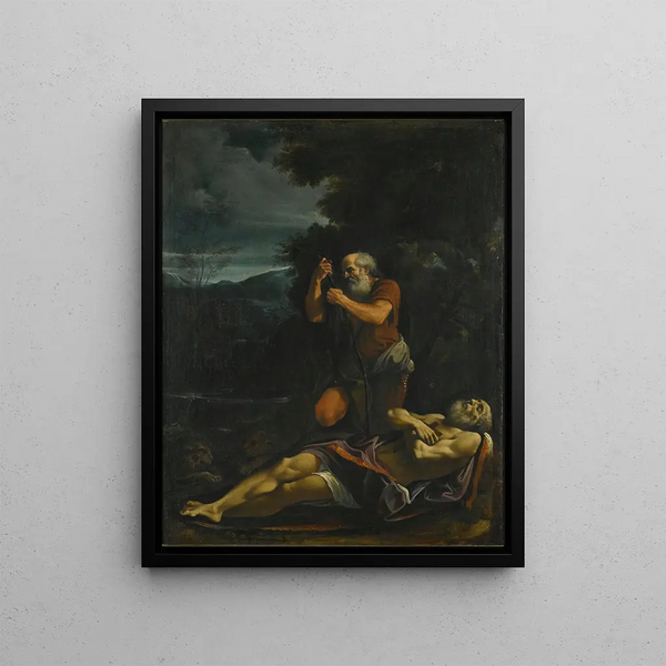 Lorenzo Garbieri - Saint Anthony Abbot Burying Saint Paul The Hermit.webp