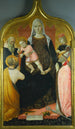 Vierge et Enfant avec les Saints Antoine Abbé Marc Séverin et Sébastien - Lorenzo da Sanseverino — näkymä teoksesta