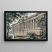 Louvre'n pylvässali puutarhasta, joka on otettu Hôtel du Comte d'Angivillerin puutarhasta - Louis-Pierre Baltard — kehystetty taideteos seinällä